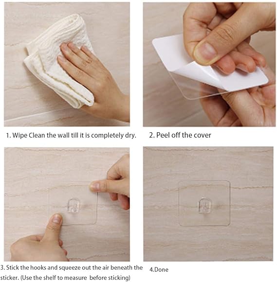 Sticky Wall Hooks (8 Pcs)