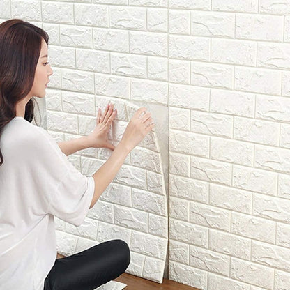 3D Foam Brick Wall Paper