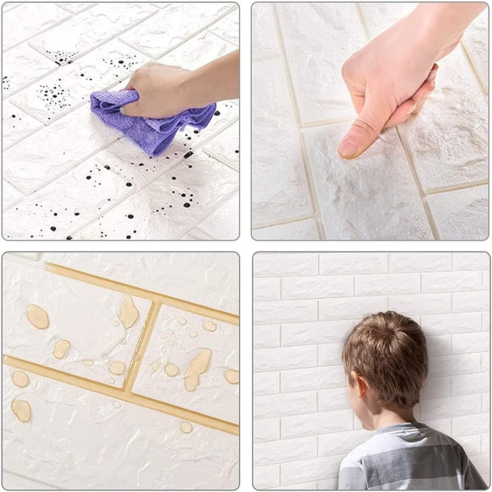 3D Foam Brick Wall Paper