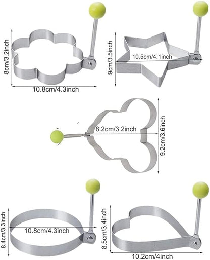 Stainless Steel Egg and Pancake Mold (5 Pcs)