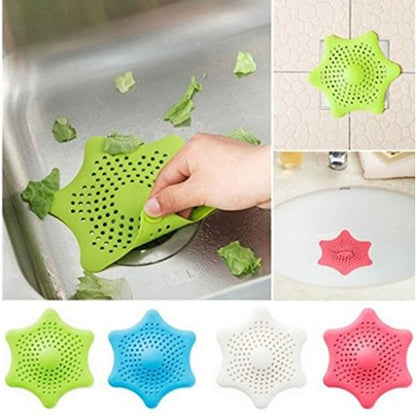 Silicone Star Shaped Sink Strainer (4 Pcs)