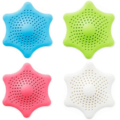 Silicone Star Shaped Sink Strainer (4 Pcs)